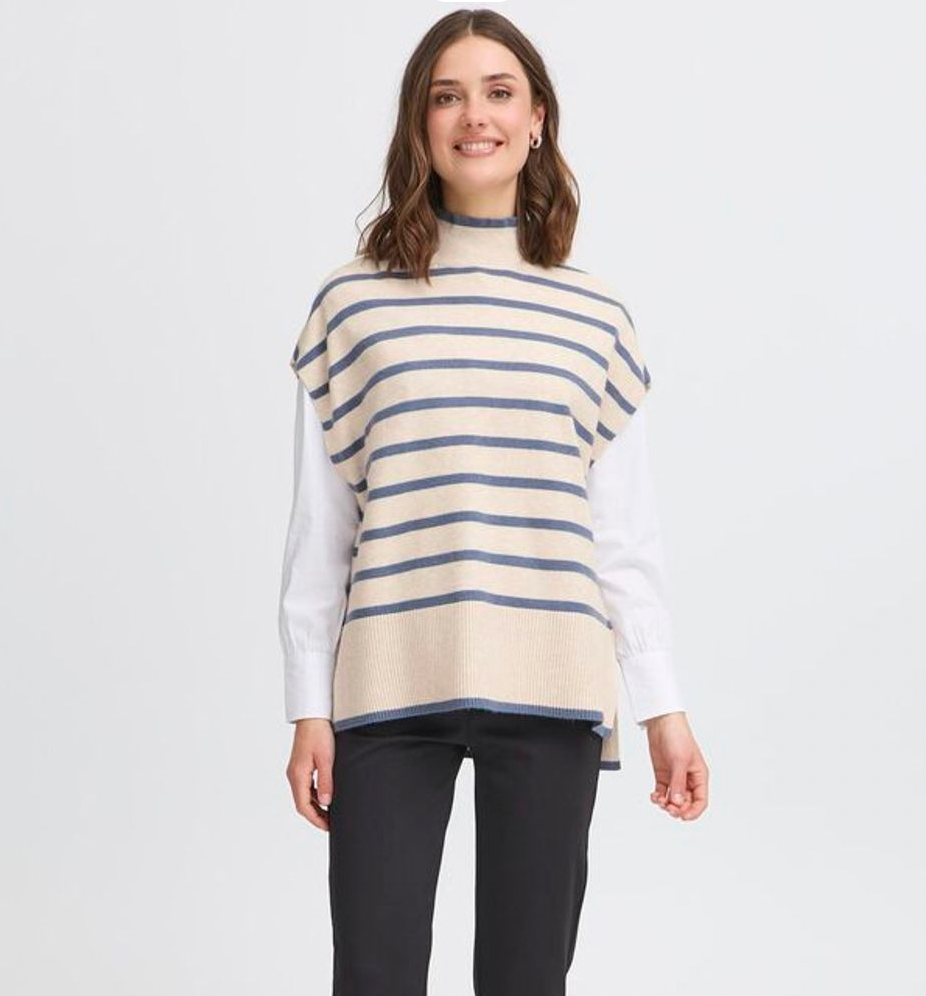 Fransa Bitte pullover in bering sea mix
