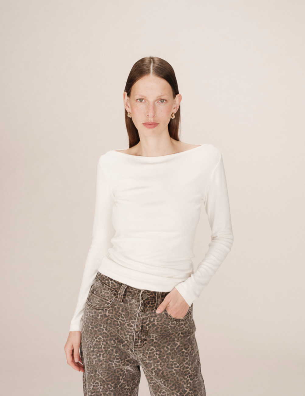 Grace & Mila Stanley top in ivory