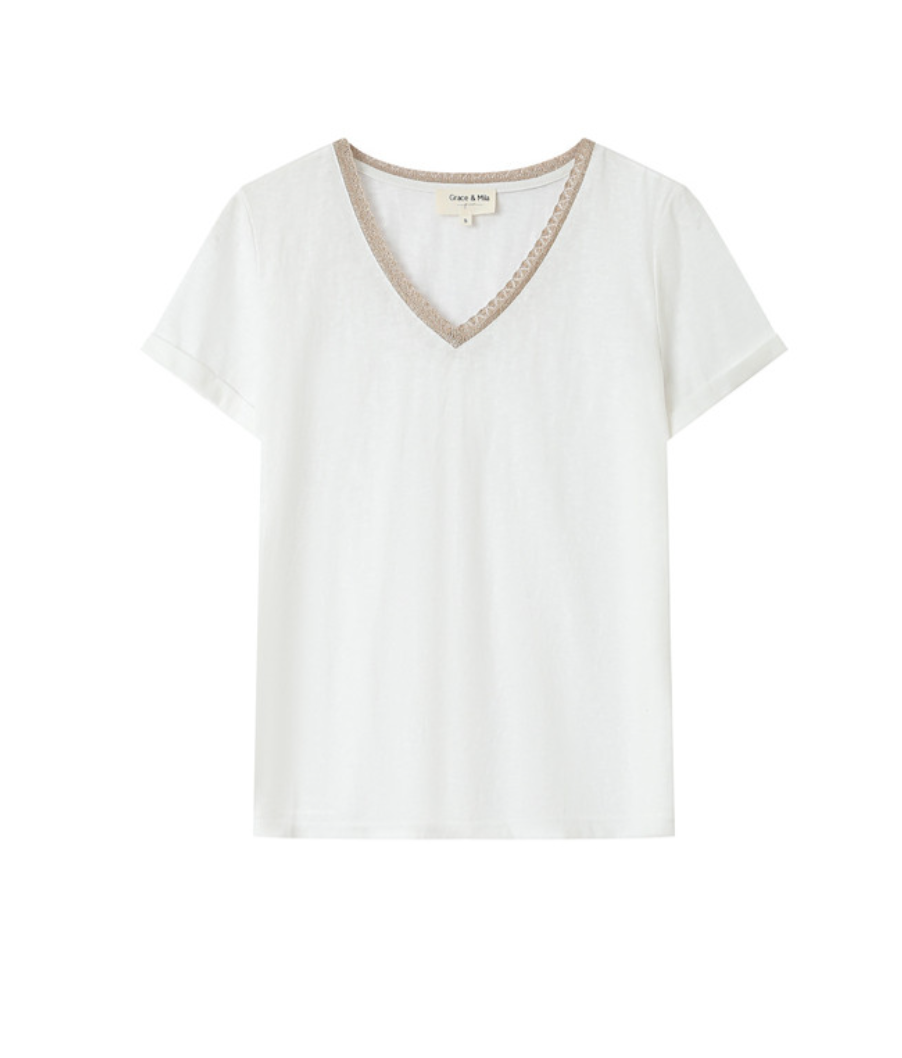 Grace & Mila Space tee in ivory