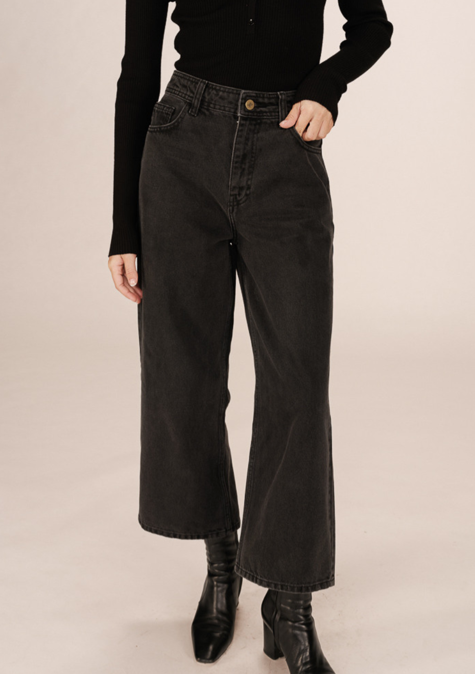 Grace & Mila Jonas black wash trousers
