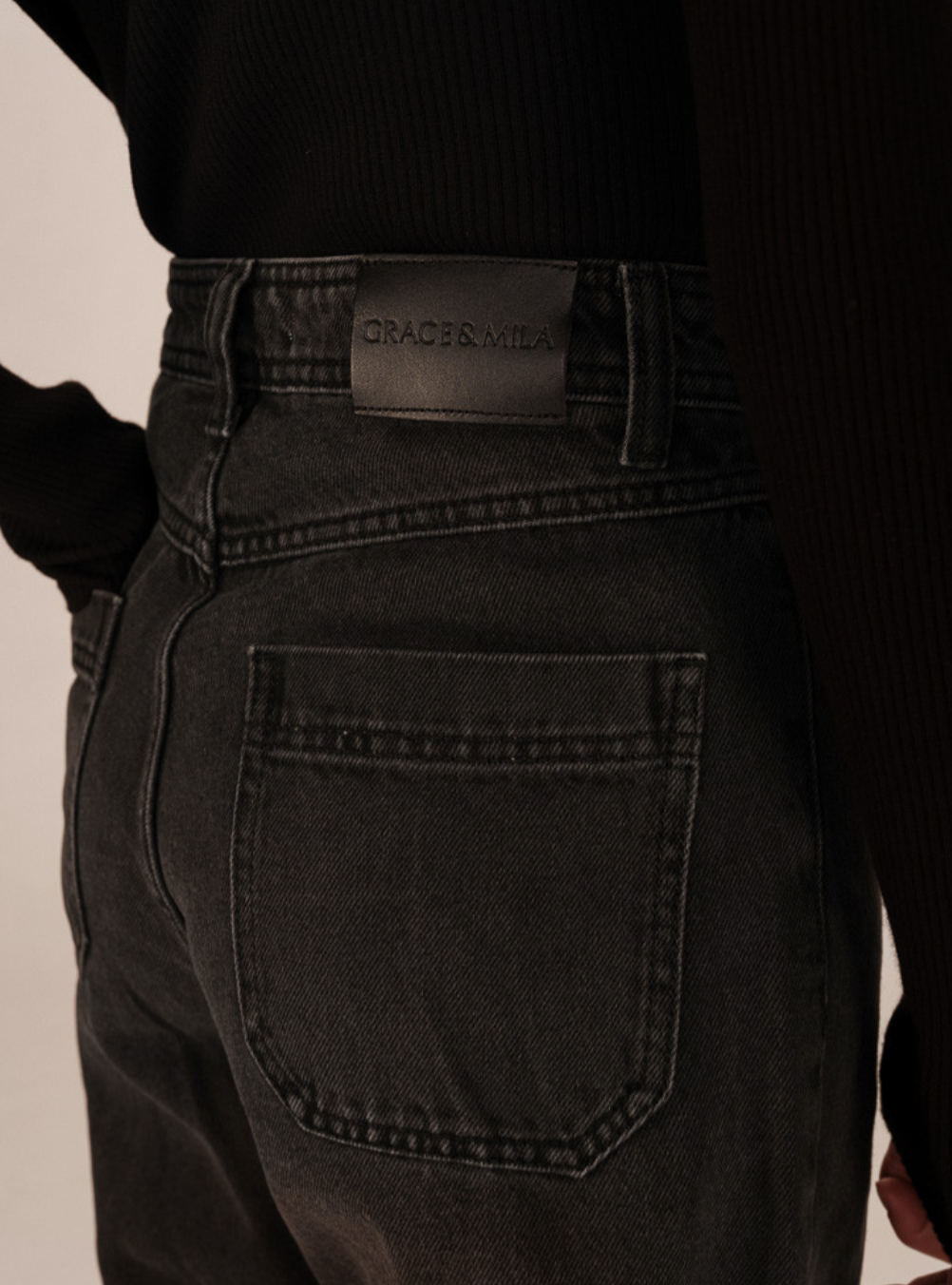 Grace & Mila Jonas black wash trousers
