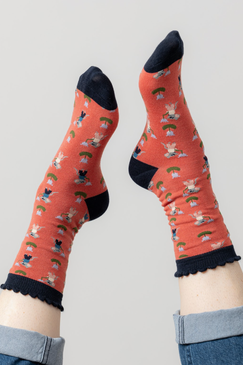 Lily & Me crafty mouse socks