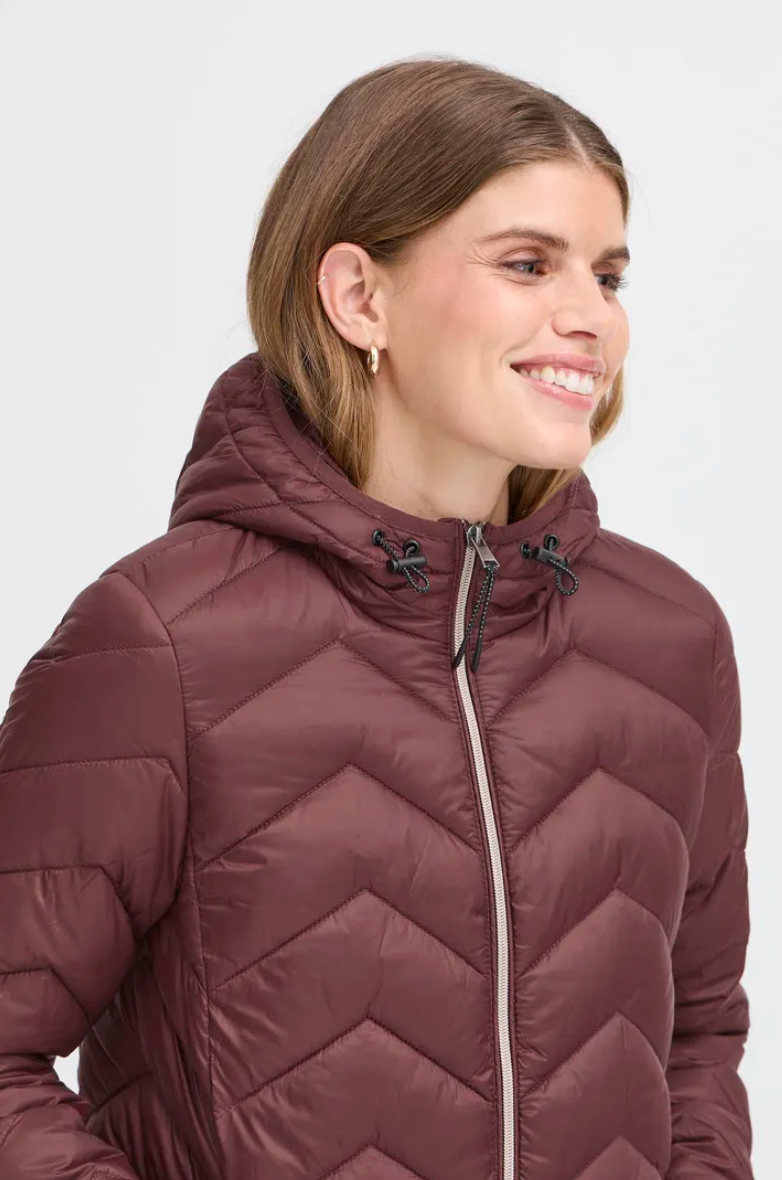Fransa Padma jacket in burgundy fudge