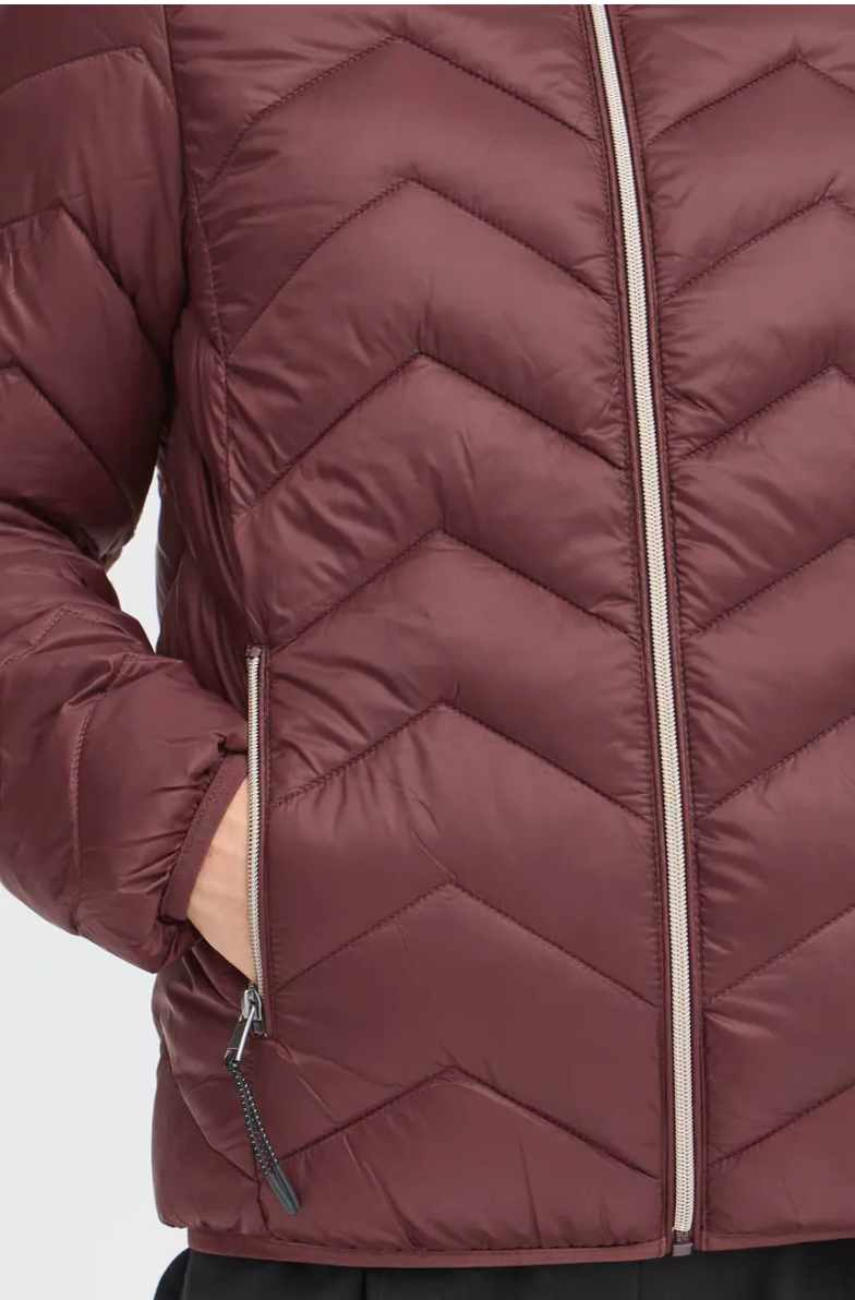 Fransa Padma jacket in burgundy fudge