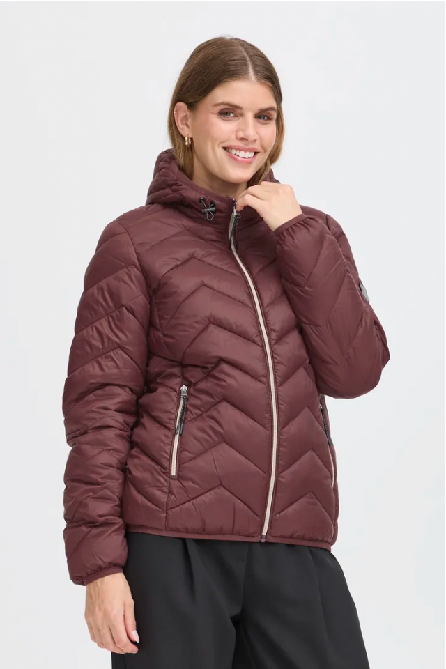 Fransa Padma jacket in burgundy fudge