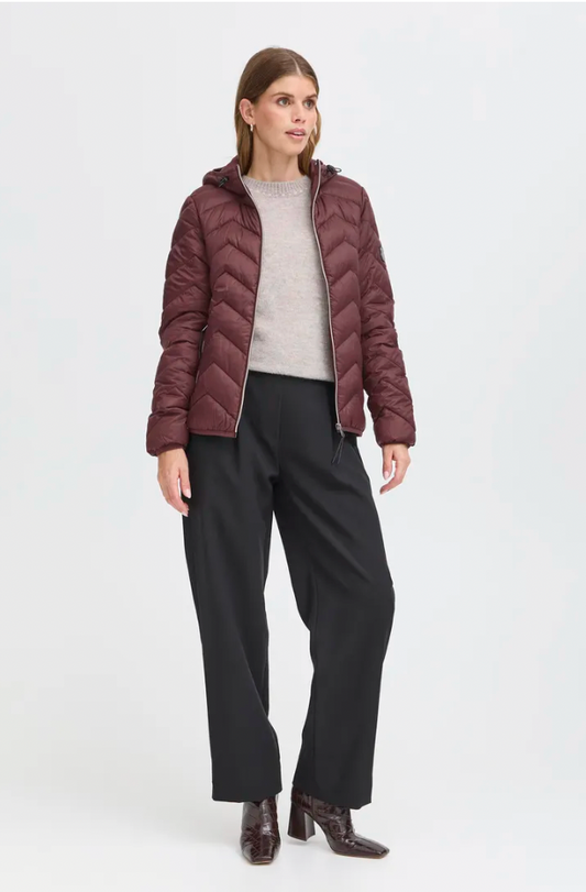 Fransa Padma jacket in burgundy fudge