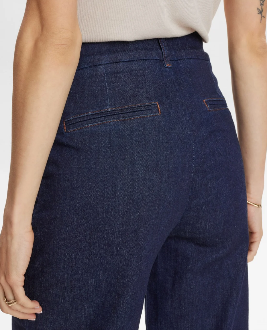 Numph Nuamber dark blue jeans in shorter length