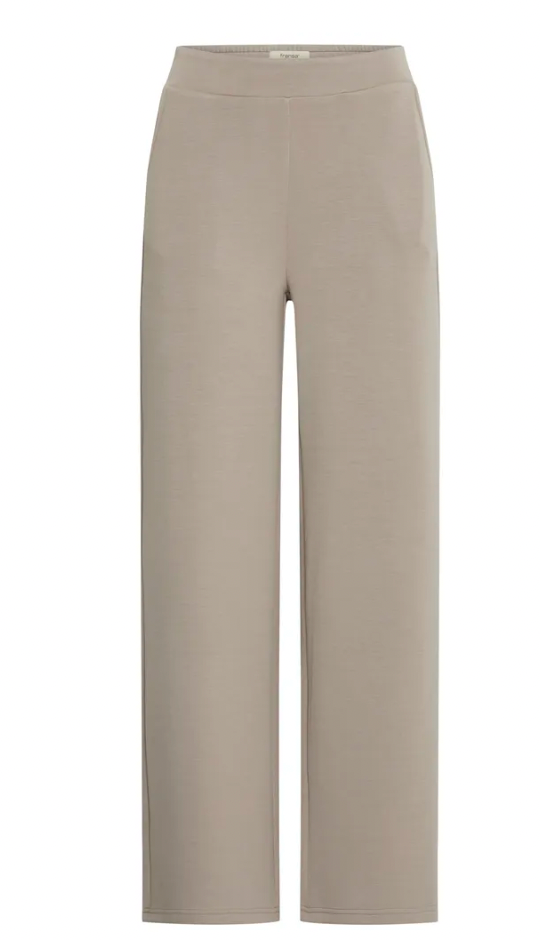 Fransa Aurora soft straight trouser in moon rock