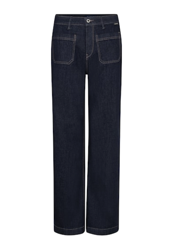 Red Button Colette patch pocket jeans in forever blue