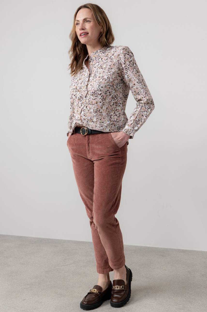 Lily & Me Brookend antique rose stretch trousers