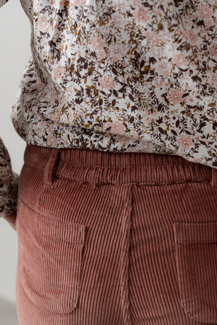 Lily & Me Brookend antique rose stretch trousers