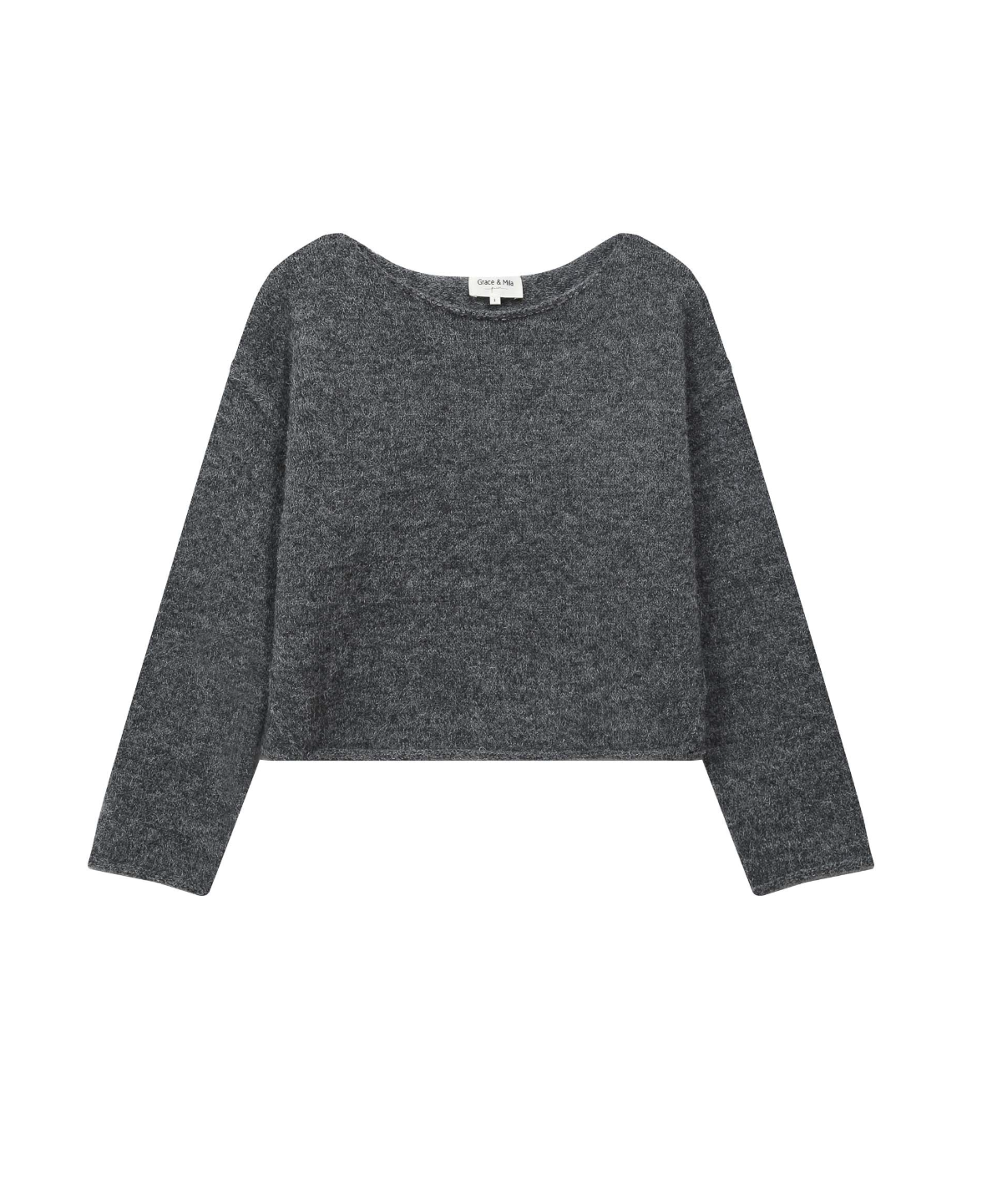 Grace & Mila Tamino boxy sweater in anthracite grey