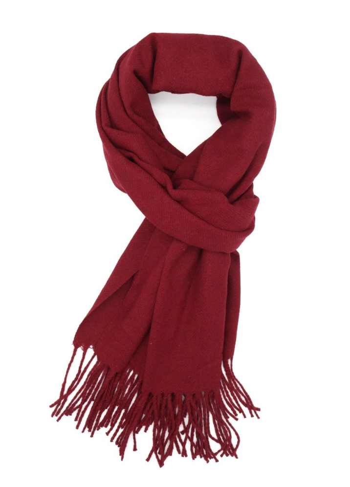 Lua plain scarf in red tone