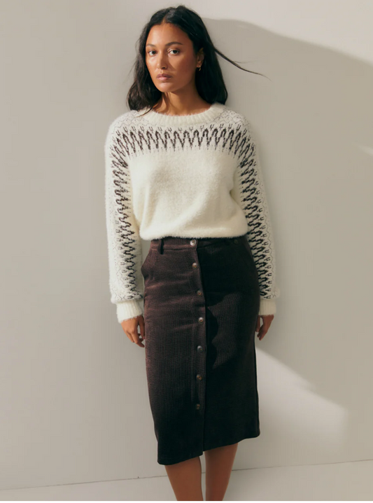 Paz Torras fluffy sweater with metallic thread