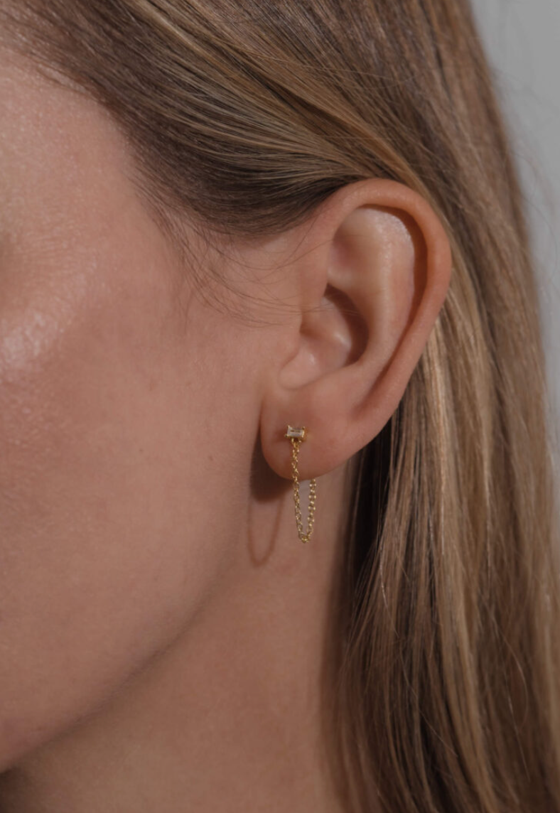 One & Eight Ilena chain earrings