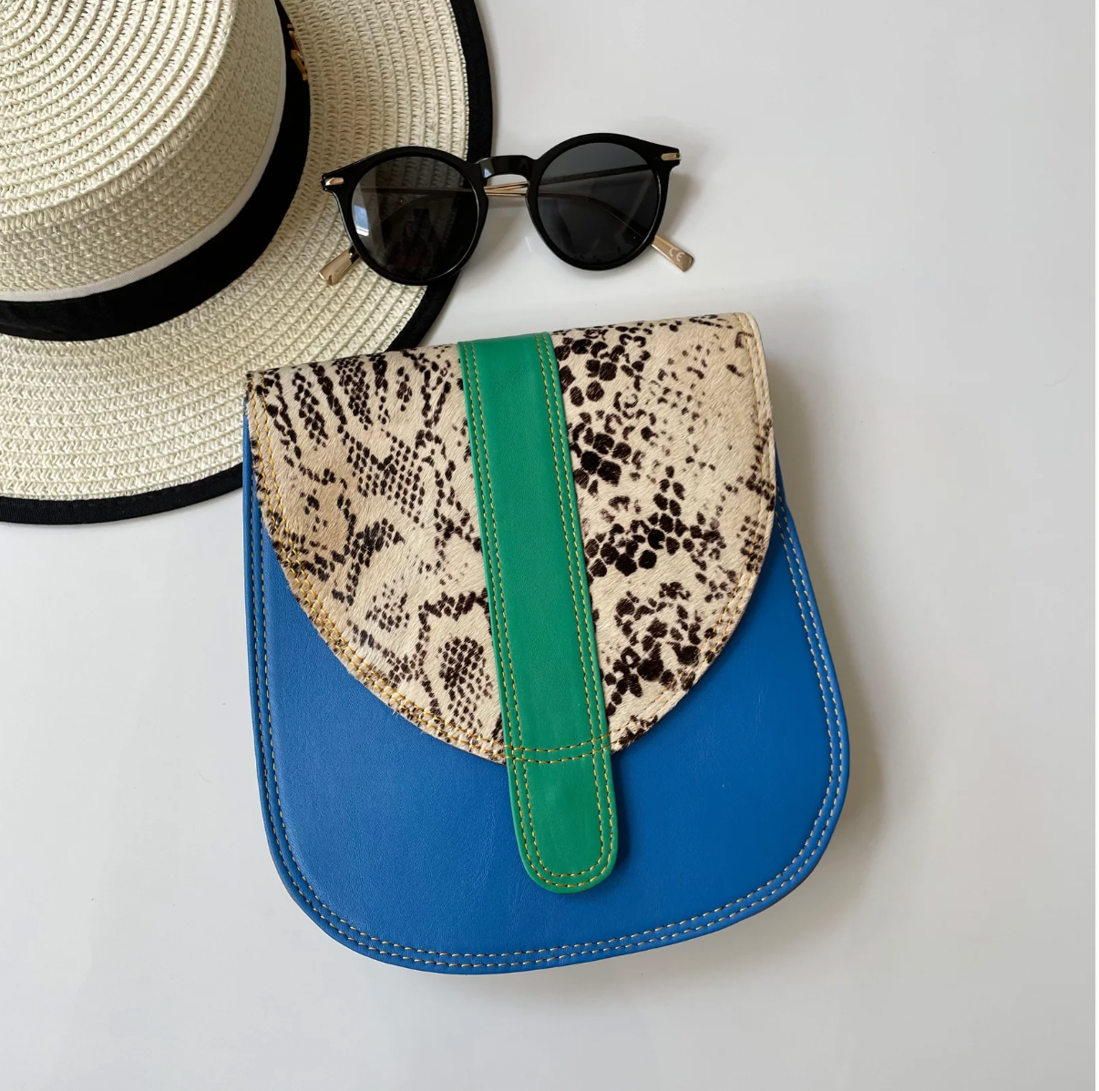 Martha leather upcycled handbag