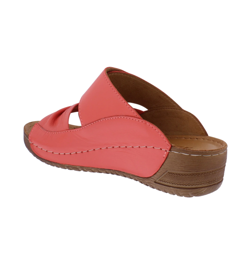 Adesso Lexi leather mule in watermelon