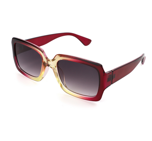 POM Red and yellow ombre recycled sunglasses