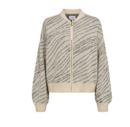 Numph Nuasta cardigan with zipper in whitecap grey