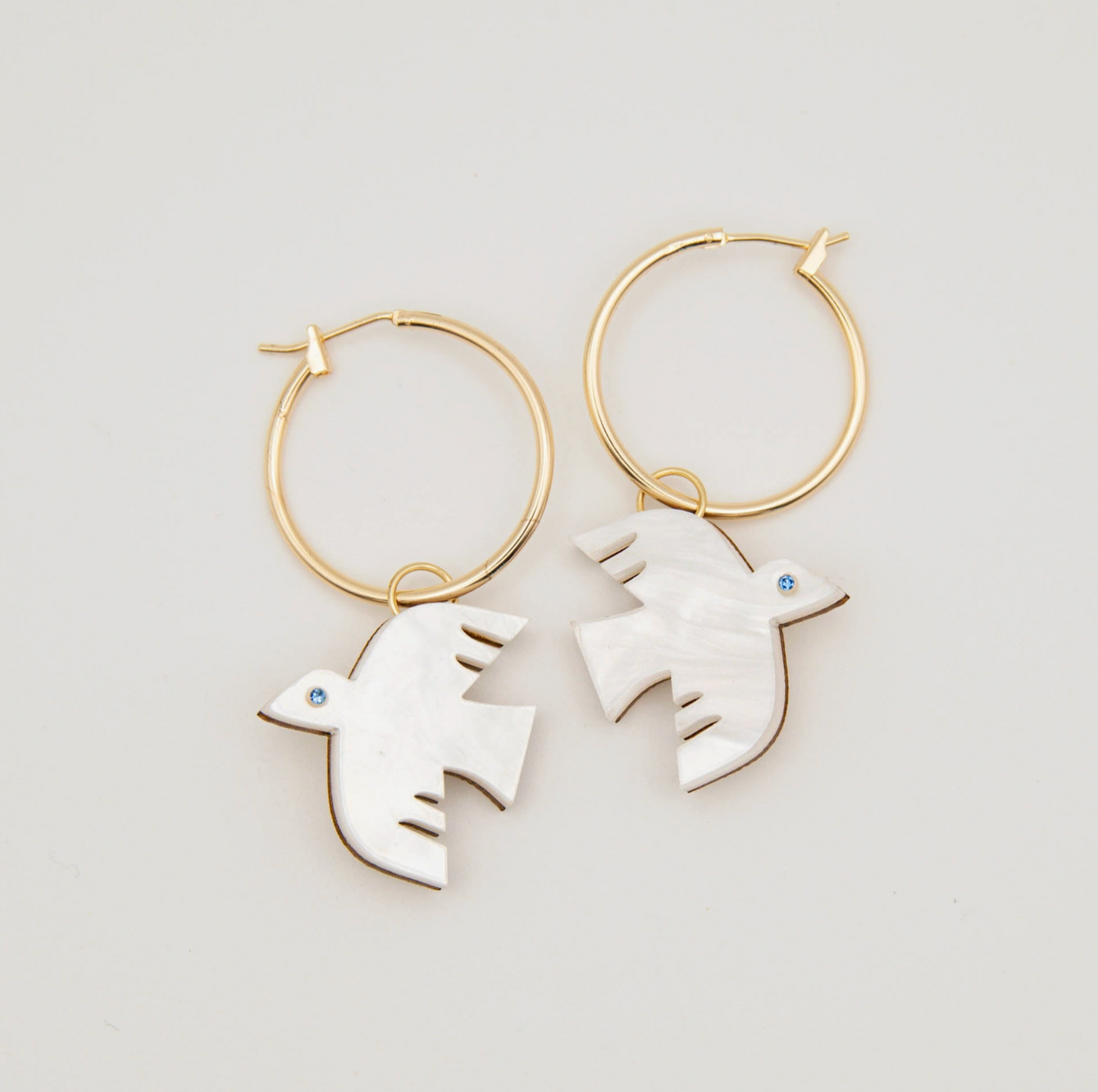 Pepper You Flight Bird hoop in marble white