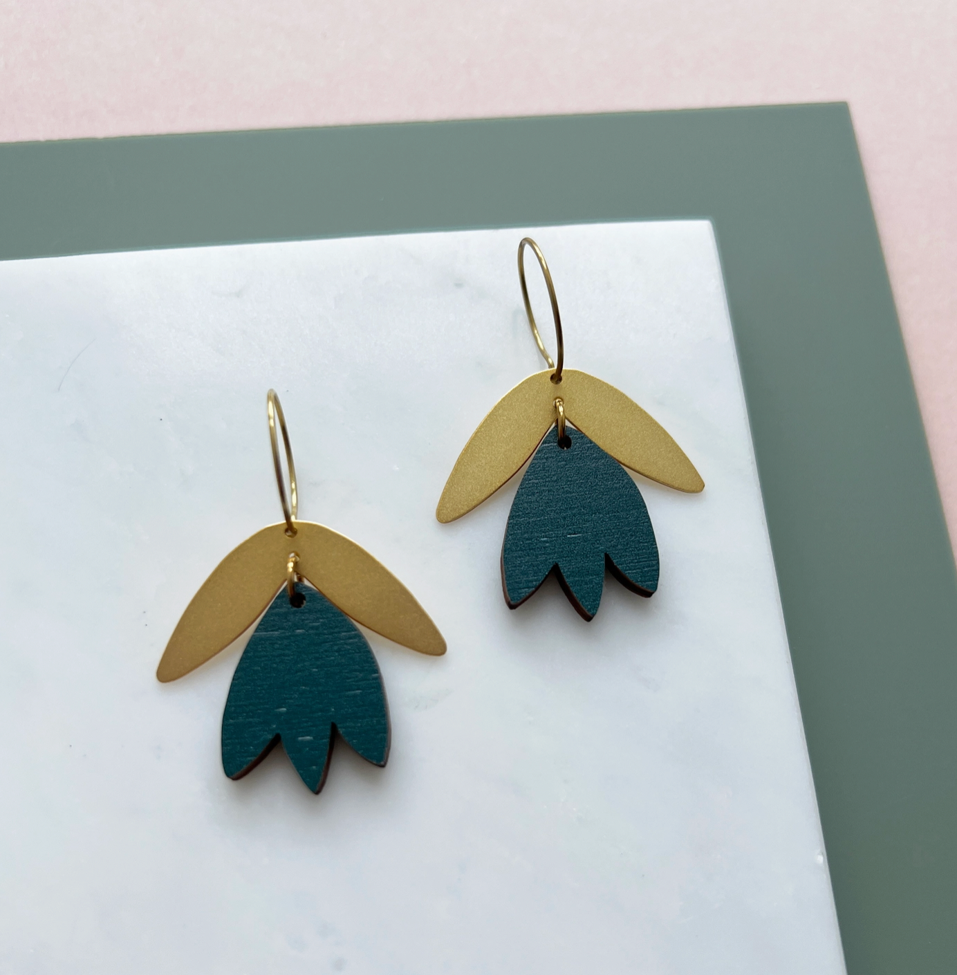 Mica Peet Colourful flower tulip earrings