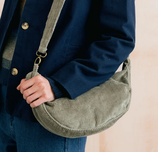 Lily & Me sage cord crossbody bag