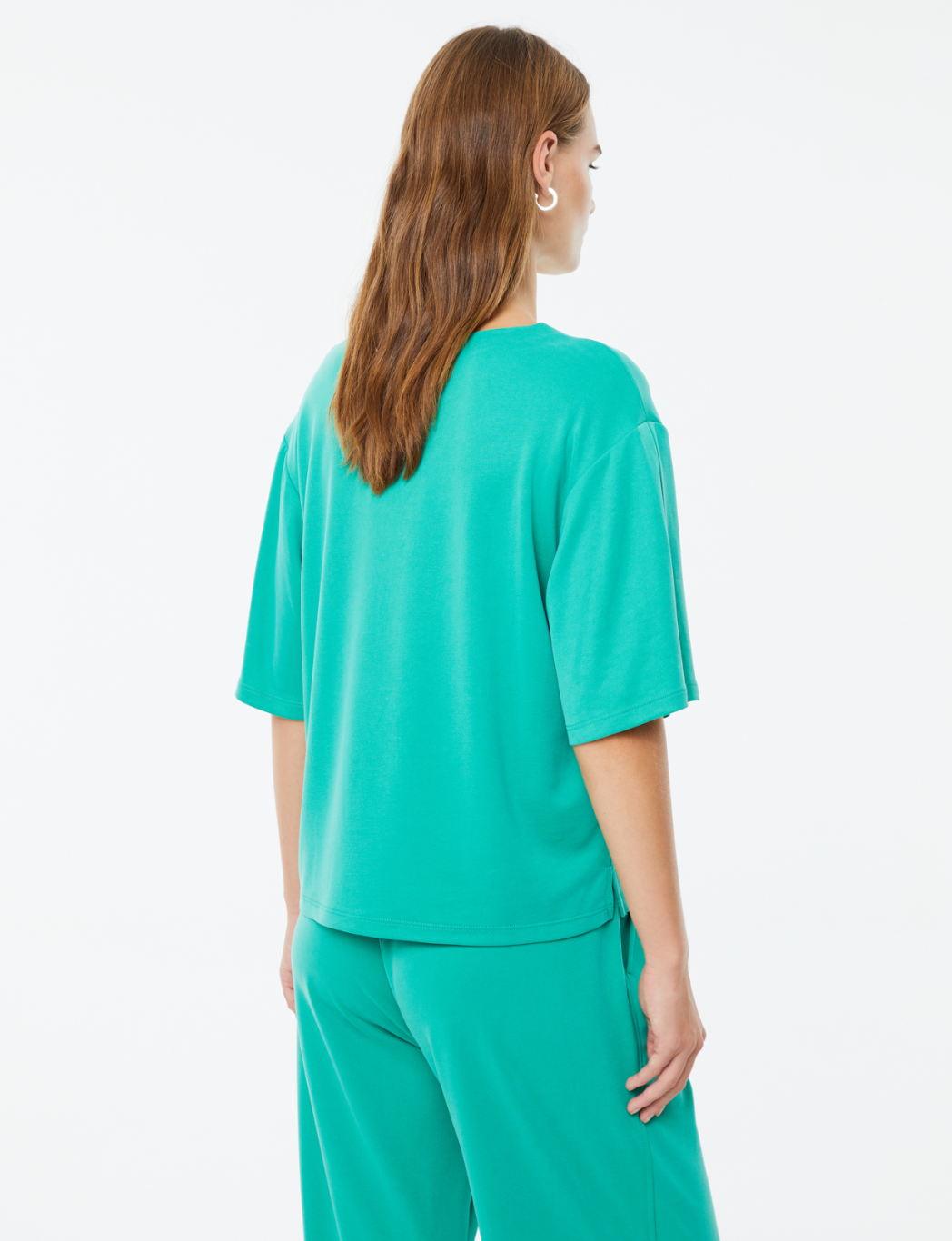 Paz Torras green v neck top