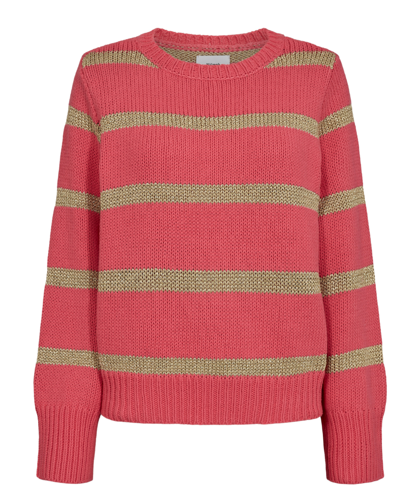 Numph Nukristy sweater in fandango pink