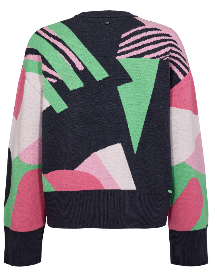 Numph Nugraphi sweater in dark sapphire