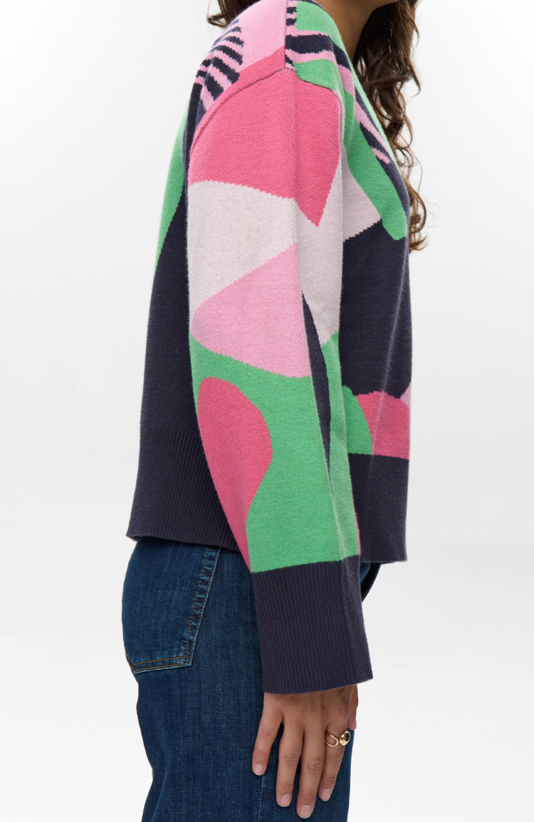 Numph Nugraphi sweater in dark sapphire