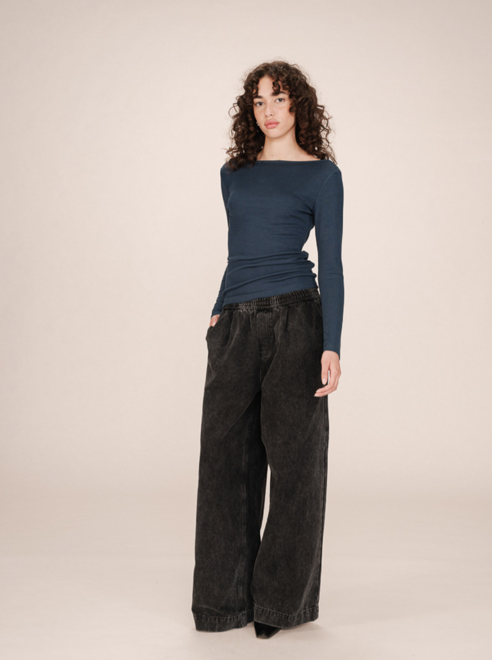 Grace & Mila Stanley top in petrol blue