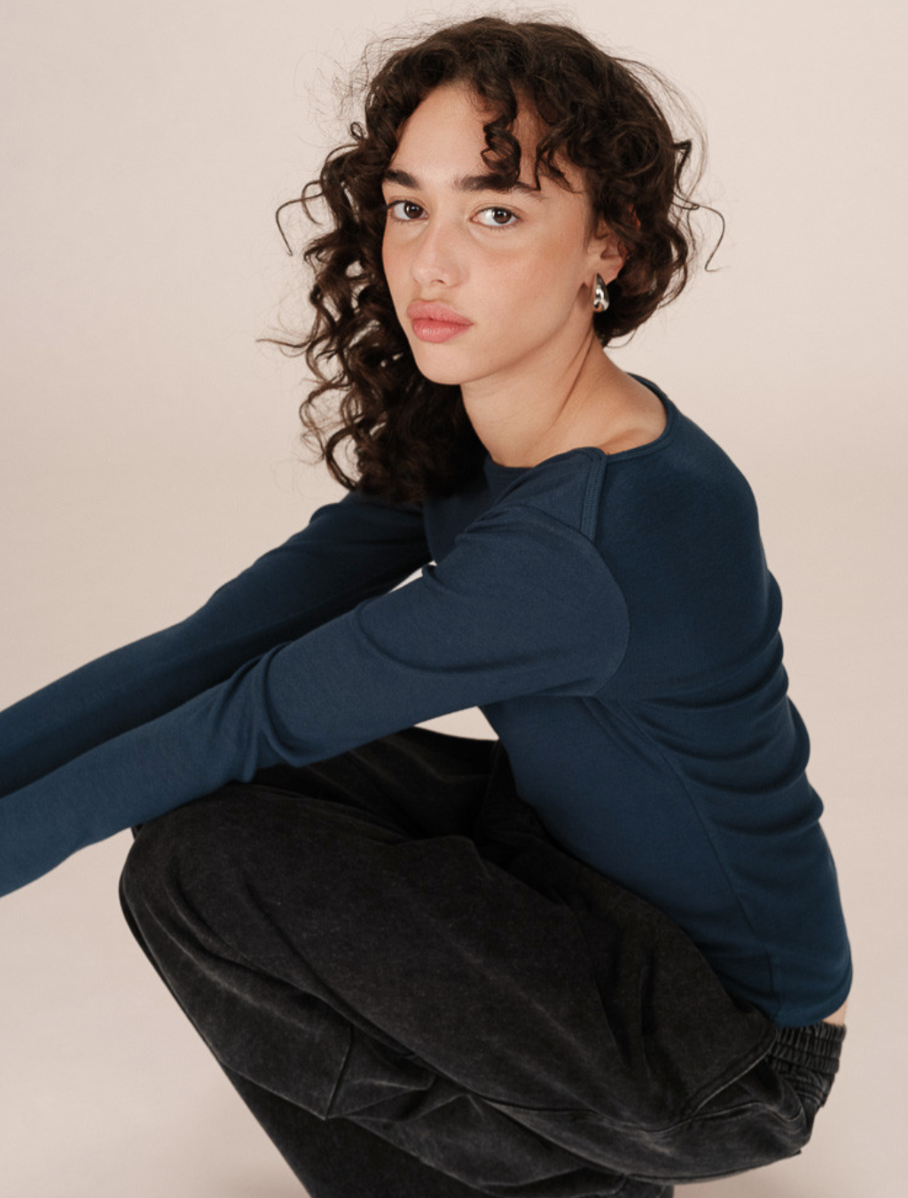 Grace & Mila Stanley top in petrol blue