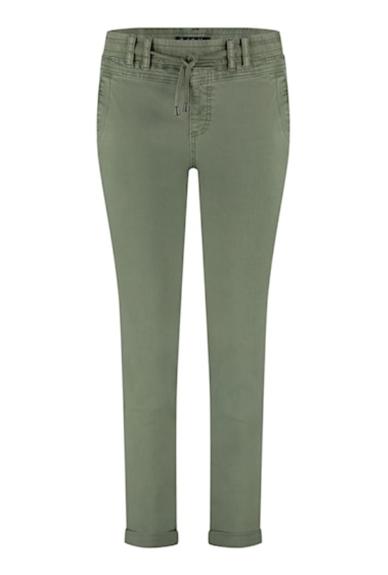 Red Button Tessy slub twill in teagreen