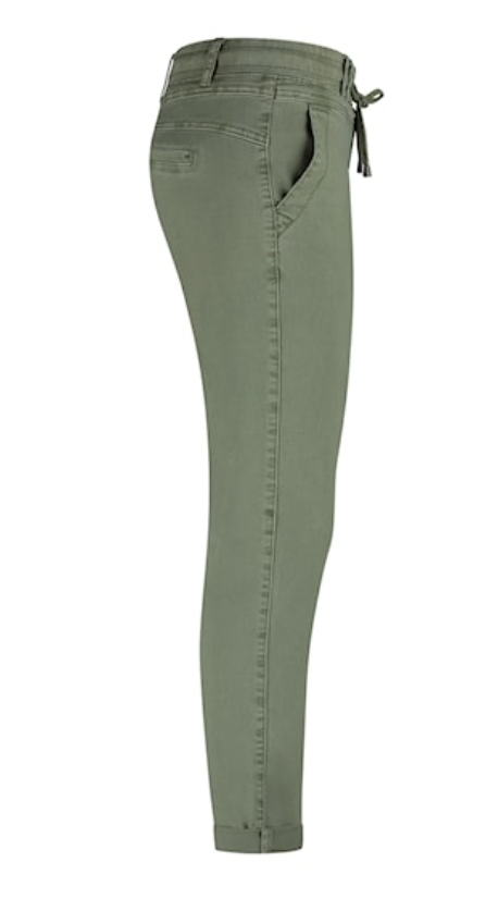 Red Button Tessy slub twill in teagreen