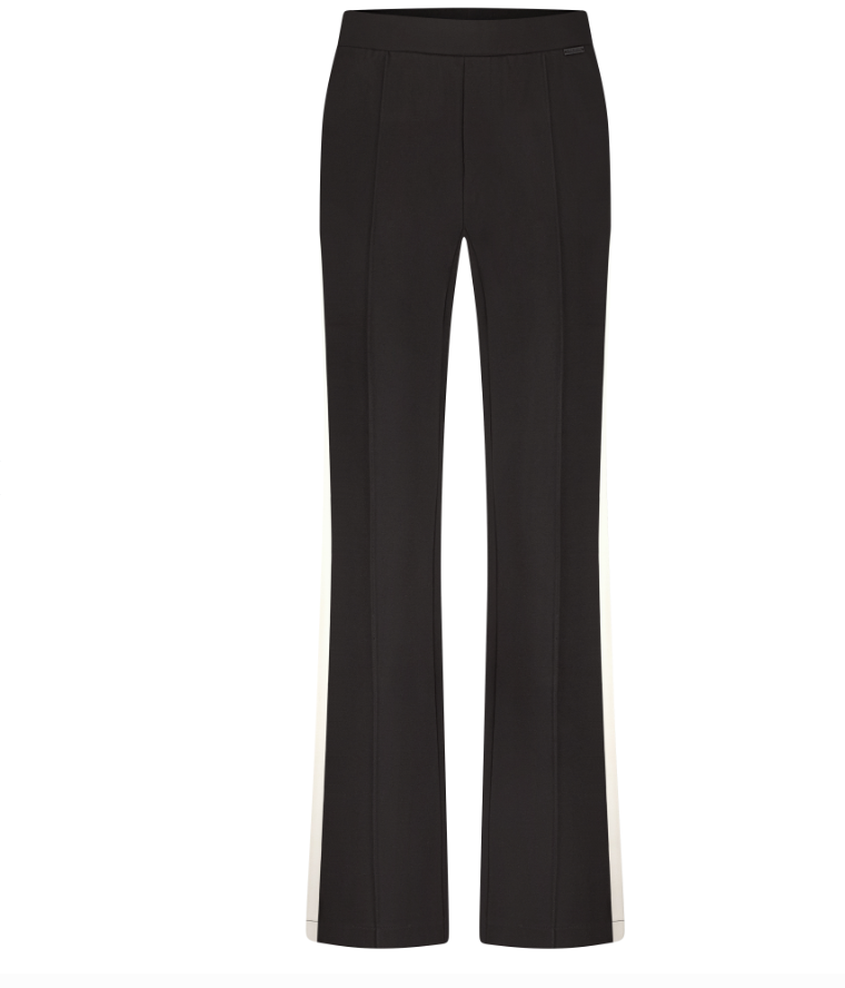 Red Button Colette Punta side stripe trouser in black
