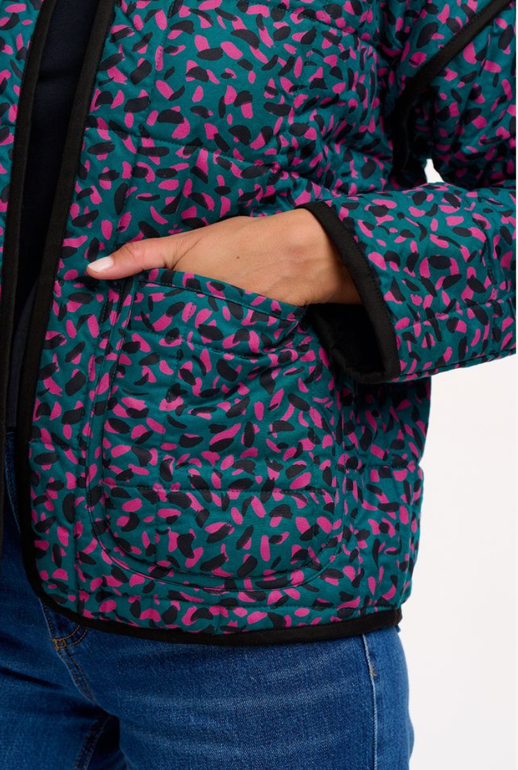 Sugarhill Brighton Elowen quilted jacket in green spot