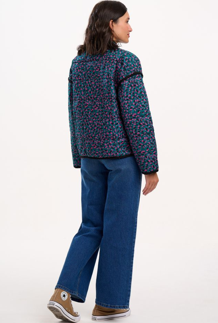 Sugarhill Brighton Elowen quilted jacket in green spot
