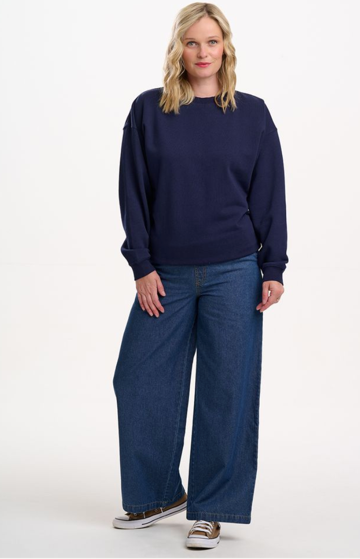 Sugarhill Brighton Eadie relaxed sweatshirt in navy tiger