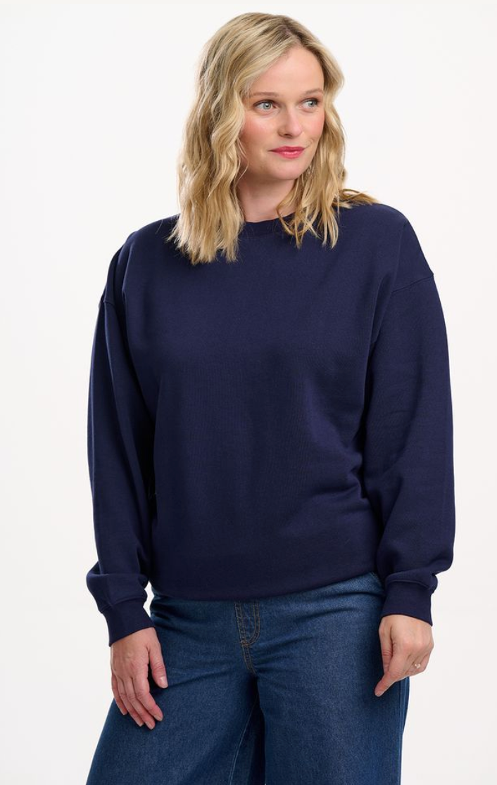 Sugarhill Brighton Eadie relaxed sweatshirt in navy tiger
