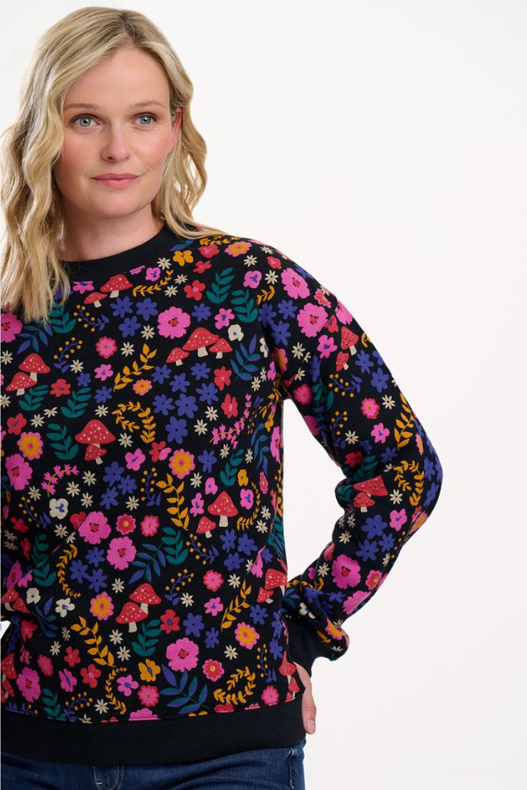 Sugarhill Brighton Noah sweatshirt in toadstool floral