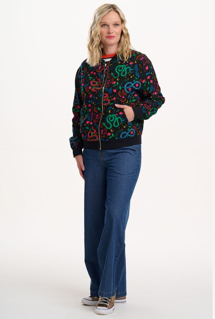 Sugarhill Brighton Bobbi bomber jacket snake design