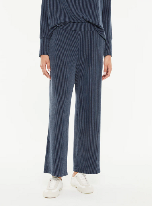 Paz Torras navy and grey wide legged trouser