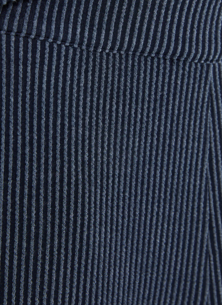 Paz Torras navy and grey wide legged trouser