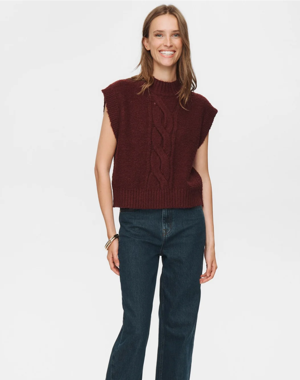 Numph Nucaly tank knit in winetasting