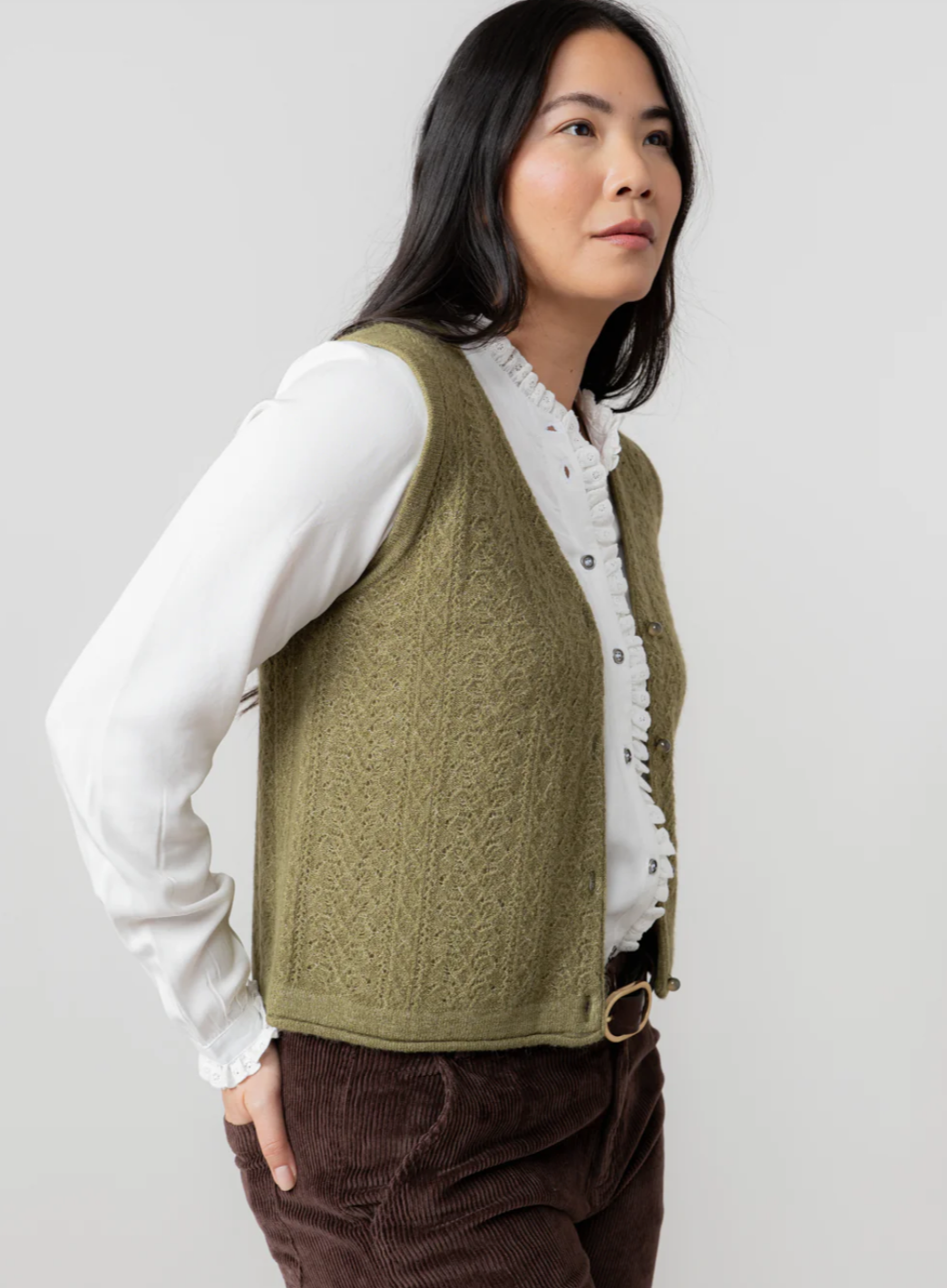 Lily & Me Marly tank top in moss green