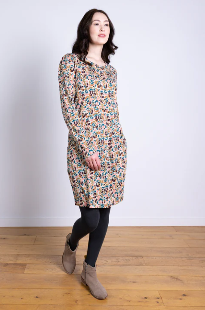 Nomads Ecovero tunic dress in ecru