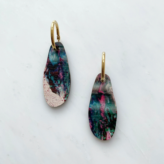 Mica Peet marble hoop earrings