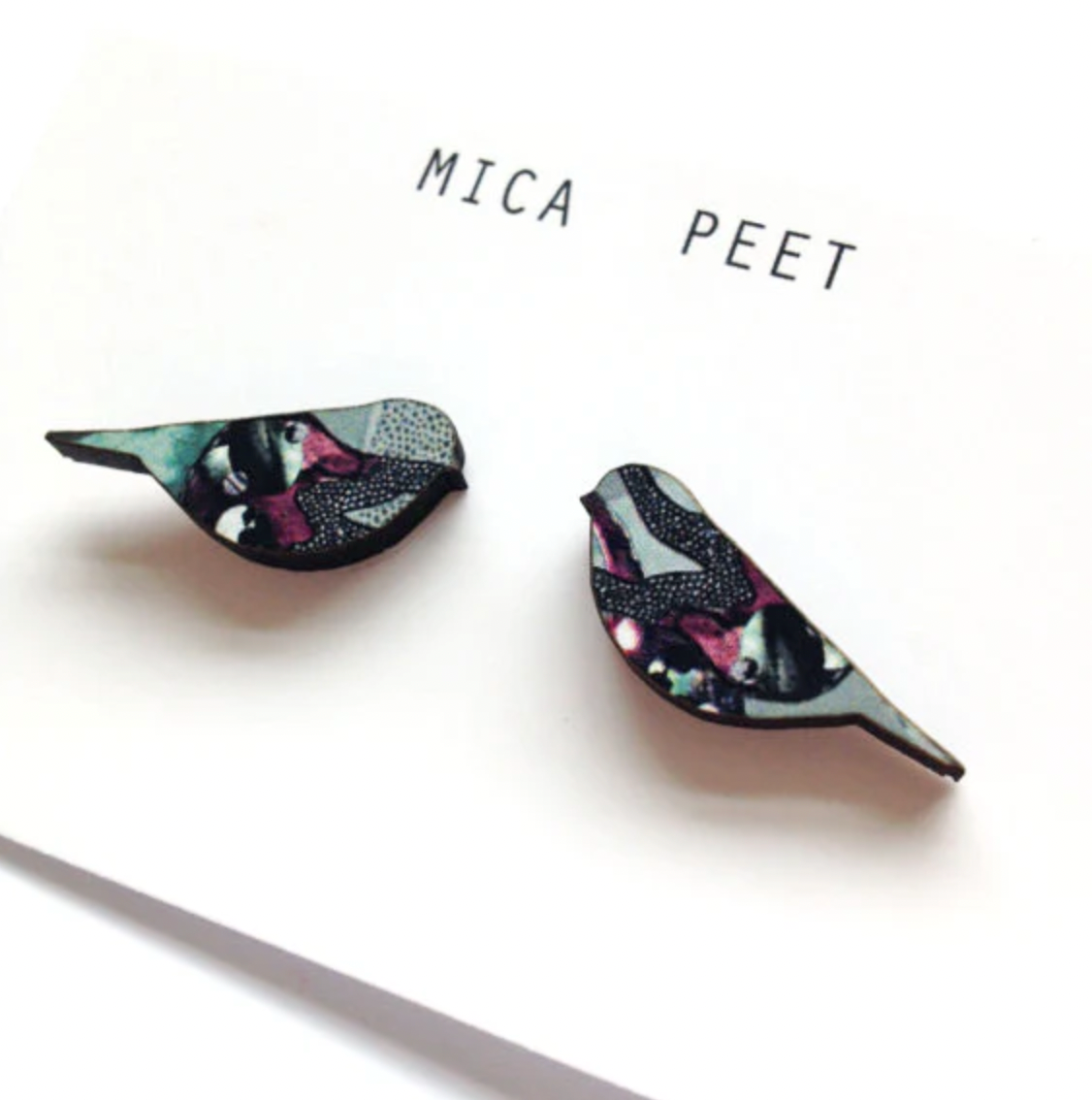 Mica Peet bird stud earrings