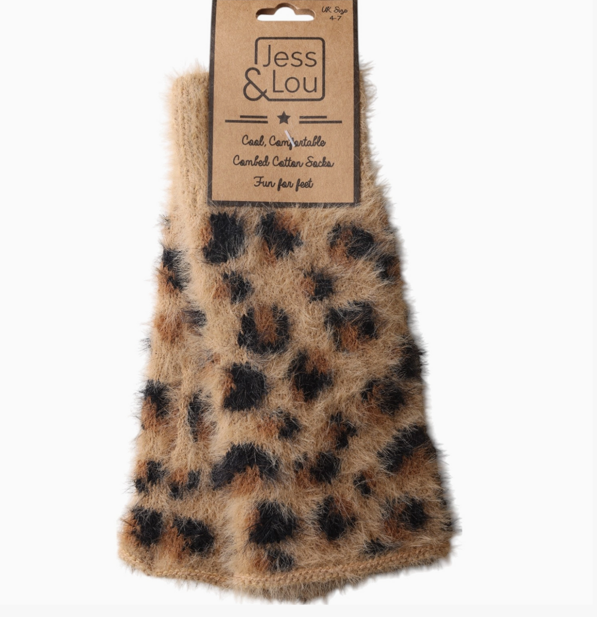 Jess & Lou fluffy knit fingerless gloves