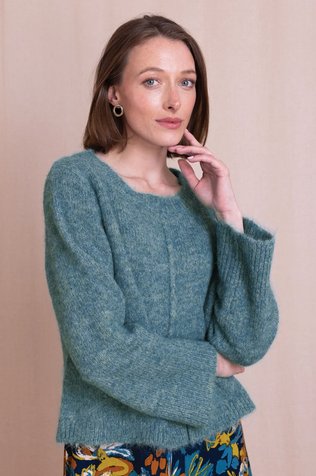 Nomads duck egg plain sweater